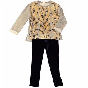 Girls sweatshirt/ velvet pants set